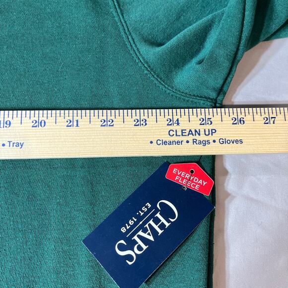 CHAPS Everyday Fleece Men's Size XL, Quarter Zip Rain Forest Green NWT - Picture 7 of 7